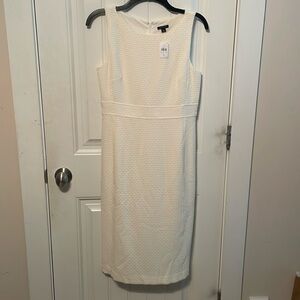 Ann Taylor Winter White Size 2 Waffle Dress NWT